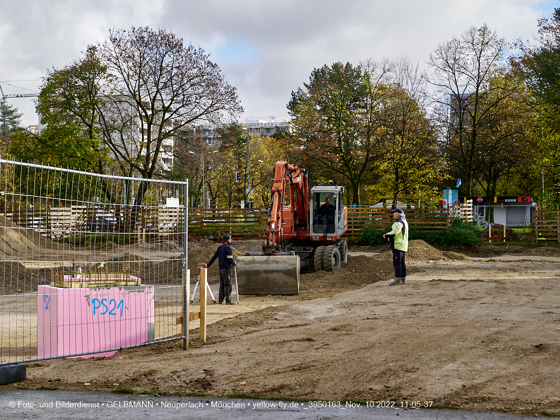 10.11.2022 - Baustelle an der Quiddestraße Haus für Kinder in Neuperlach